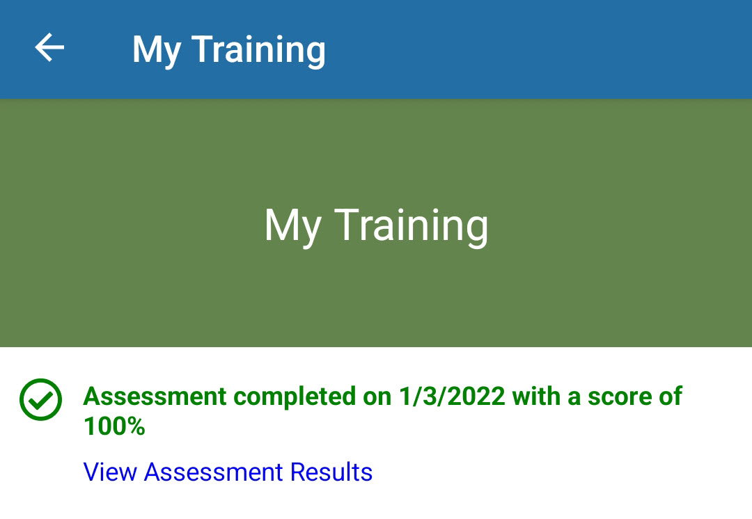 View Assessment Results