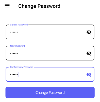 Change Password Screen