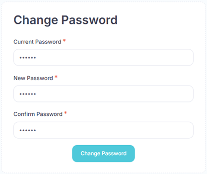 Change Password Screen