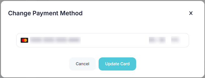 Change Payment Method Dialog