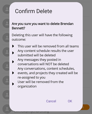 Delete Confirmation