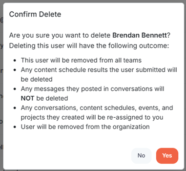 Delete Confirmation