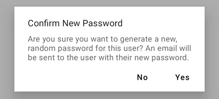 Generate Password Confirmation